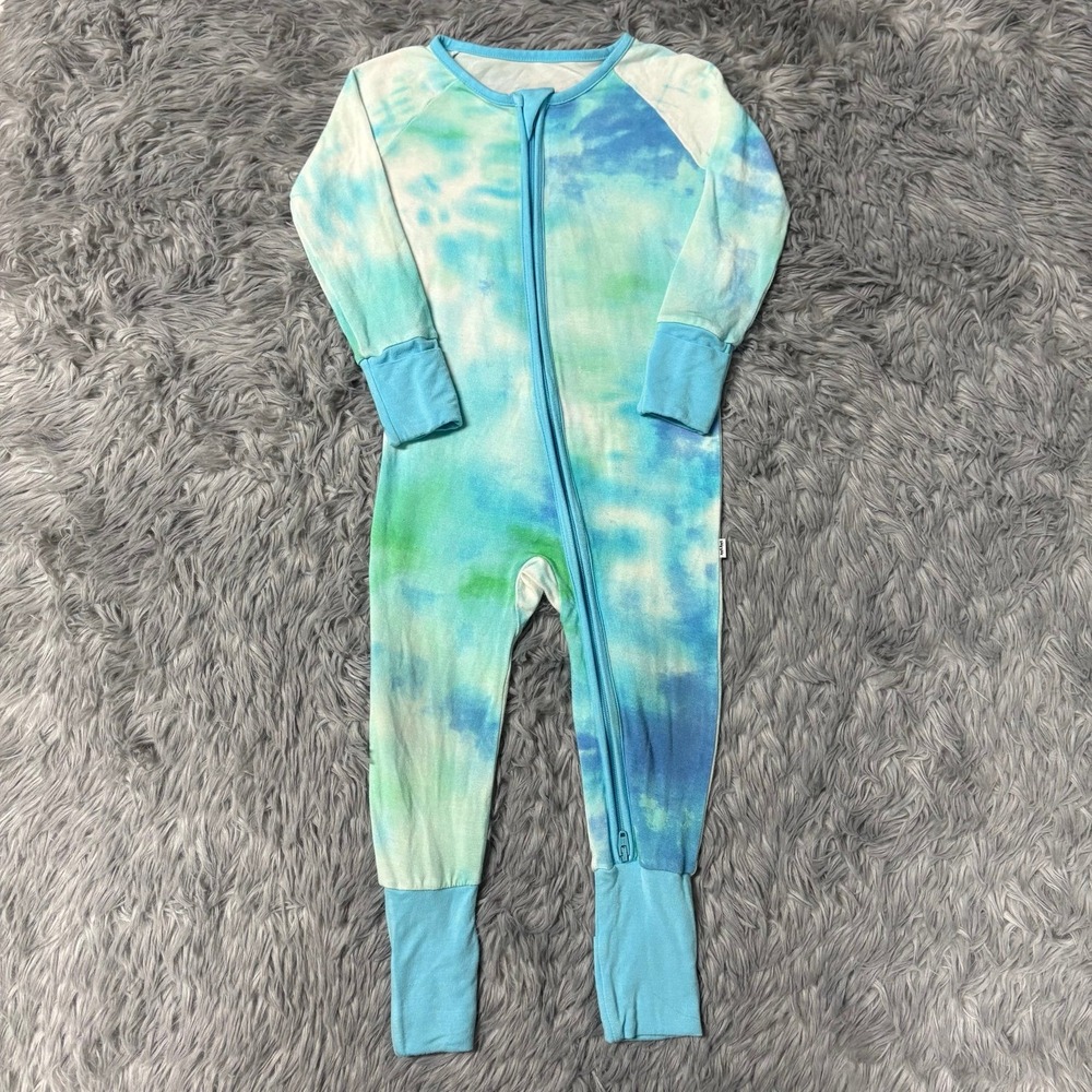 Little Sleepies Green Blue Watercolor Bamboo
Convertible Sleeper 6-12 Months